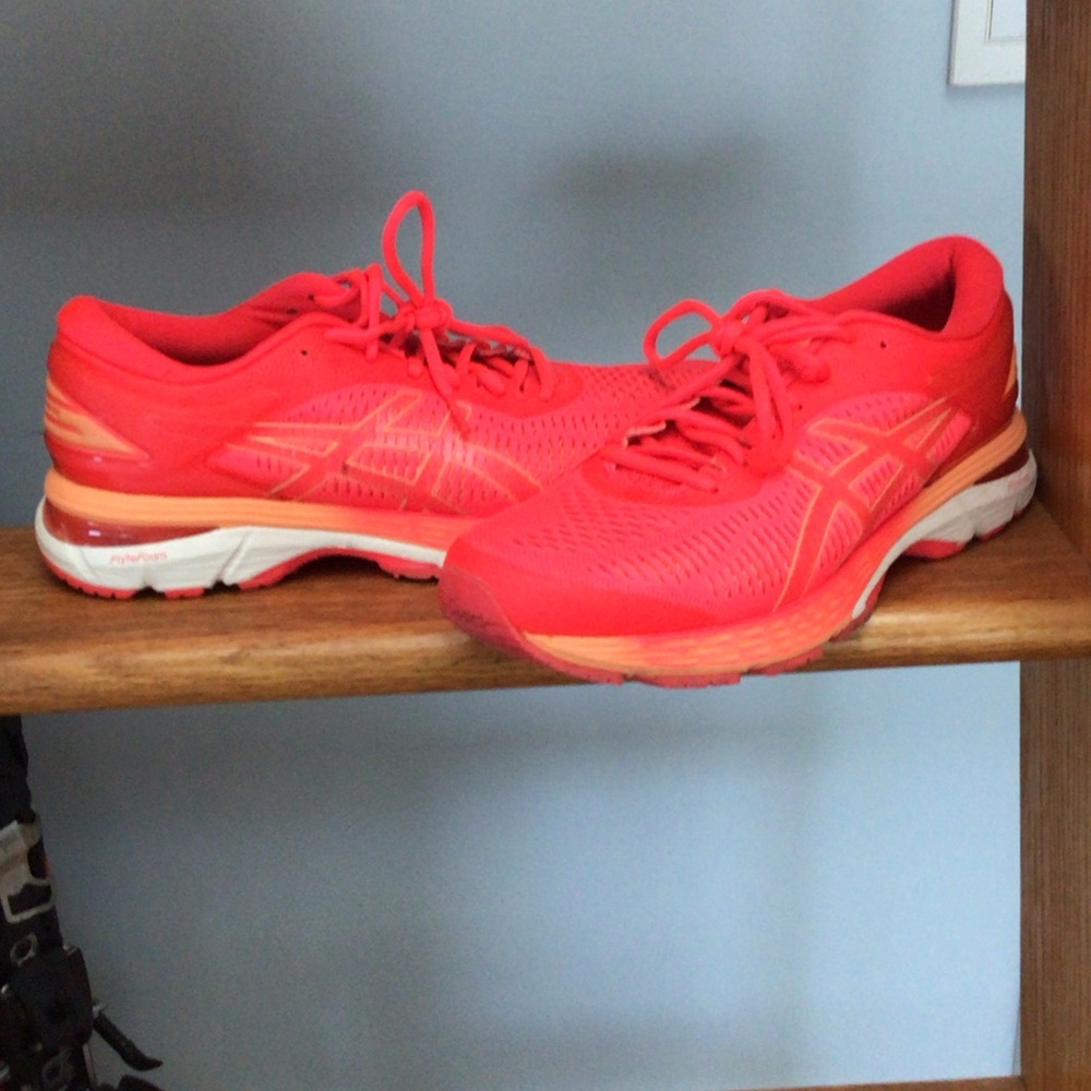 Asics Women's Athletic Shoes - Bright Red and Orange